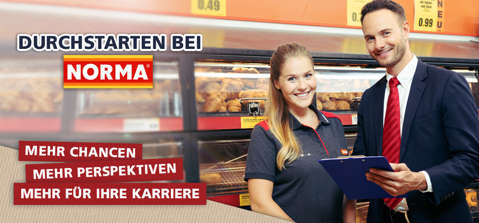 Durchstarten bei NORMA-Karriere. Öffnet Infoseite
