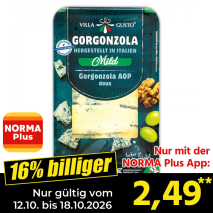 Nur gültig vom 12.10. bis 18.10.2026 und nur mit der NORMA Pluss App 16% billiger: 2,49