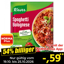 Nur gültig vom 19.10. bis 25.10.2026 und nur mit der NORMA Pluss App 54% billiger: &ndash;,59