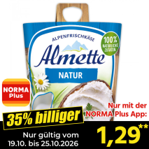 Nur gültig vom 19.10. bis 25.10.2026 und nur mit der NORMA Pluss App 35% billiger: 1,29